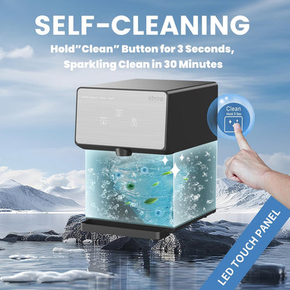 Limited-Quantity Anniversary Deal：Countertop Nugget Ice Maker with Chewable Soft Ice, 35lbs/24Hrs | High Capacity,Self-Cleaning&Automatic Dispensing,Quiet 45dB